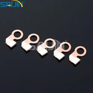 Copper Rivet Contacts supplier_ metal stamping parts copper with silver inlay